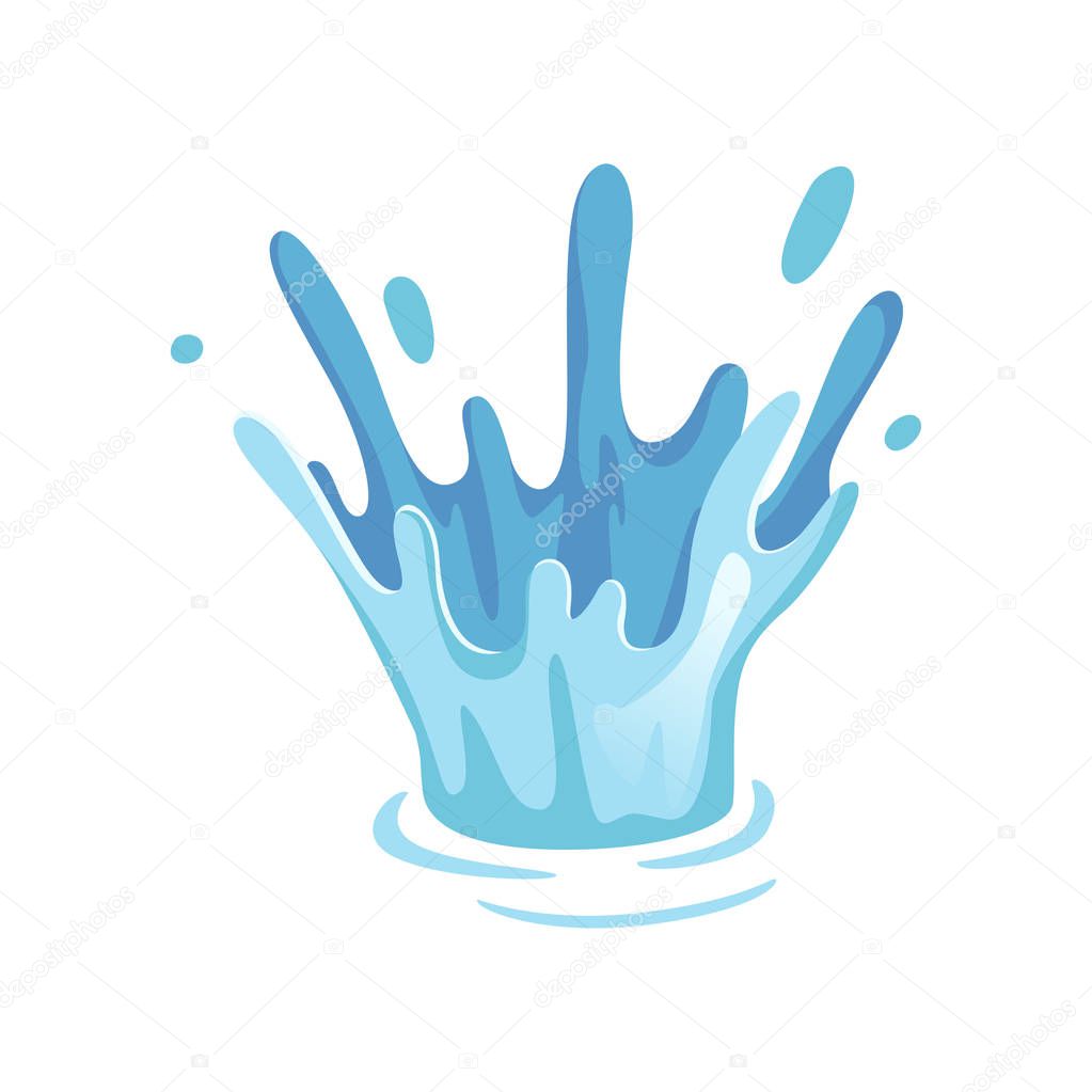 Bright splash of water vector Illustration on a white background