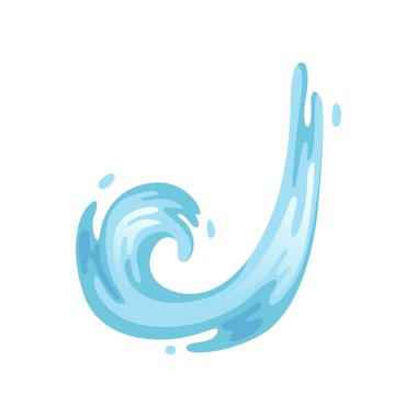 Beyaz bir arka plan üzerinde deniz ya da okyanus dalga dalga vektör illüstrasyon mavi