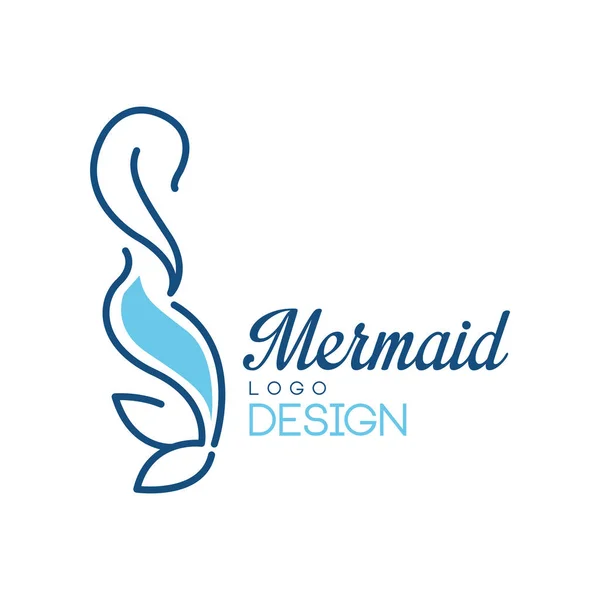 Vector de diseño del logo de la sirena Ilustración sobre fondo blanco — Archivo Imágenes Vectoriales