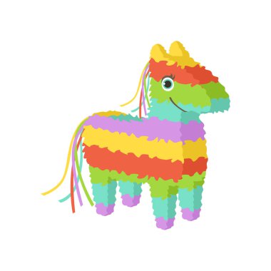 Meksika pinata'yı, Meksika vektör çizim beyaz bir arka plan üzerinde geleneksel kültürel sembolü