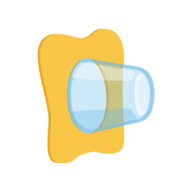 Silikon meme ucu kapak vektör çizim beyaz bir arka plan