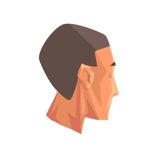 Mužské hlavy, lidské tělo části vektorové ilustrace na bílém pozadí — Stockový vektor