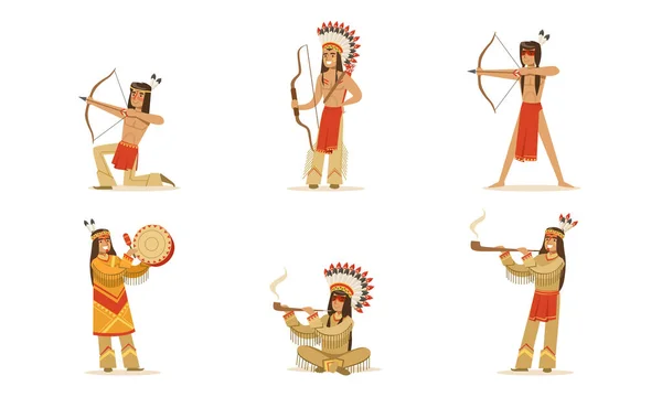 Conjunto de hombre con ropa tradicional india. Ilustración vectorial . — Archivo Imágenes Vectoriales