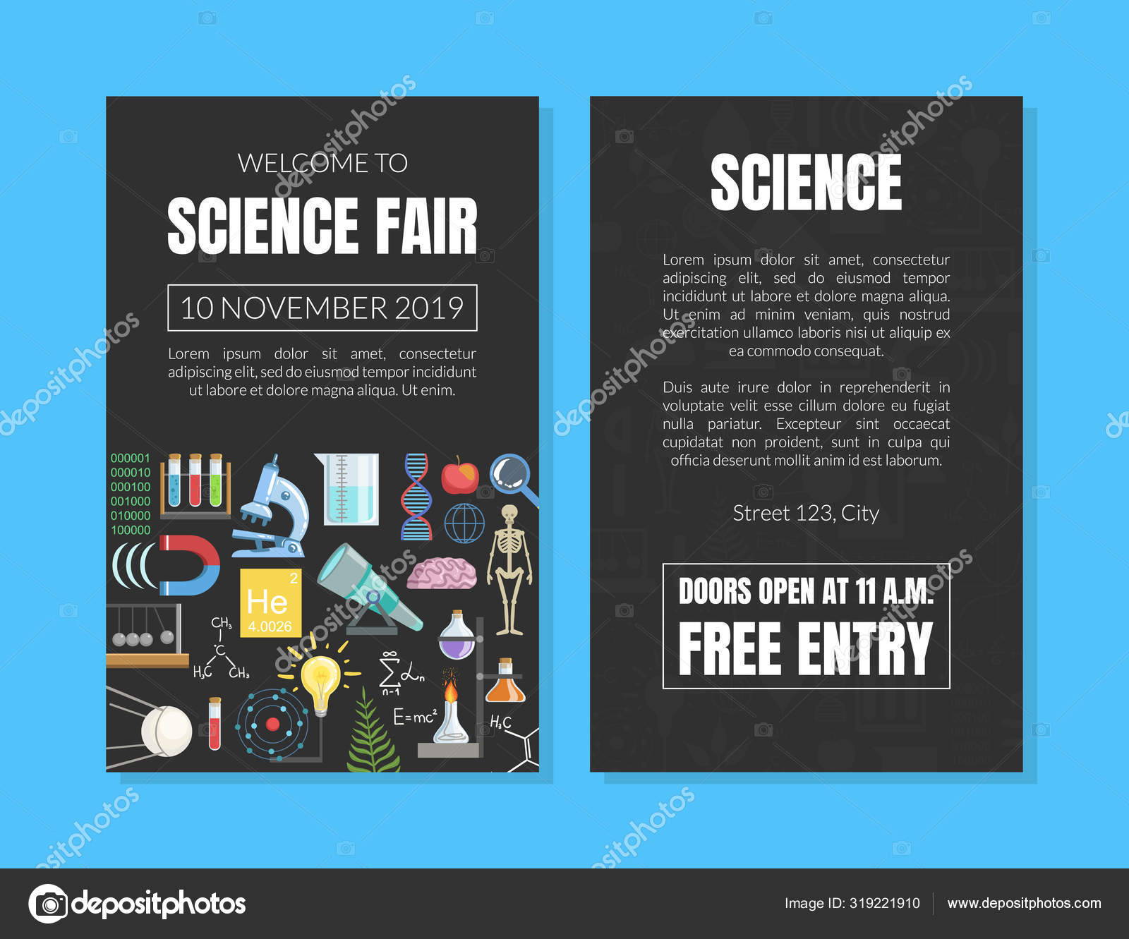 Science Chemistry Brochure Template Design