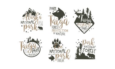 Alaska Ulusal Parkı Tanıtım Serisi Wilderness Elementlerinin Silueti Altında