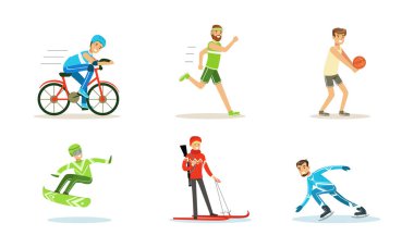 Farklı Türlerde Spor Vektörü Seti Yapanlar