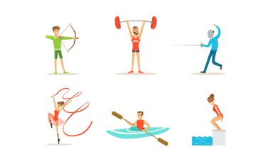 Farklı Türlerde Spor Vektörü Seti Yapanlar