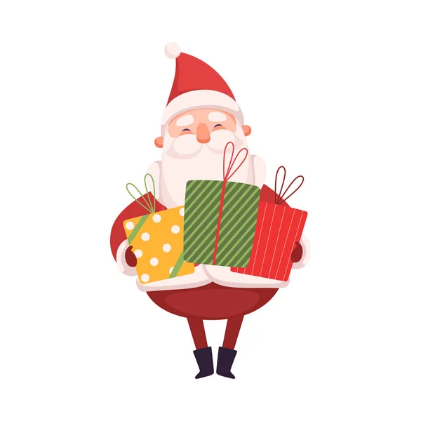 Αστείος Άγιος Βασίλης, Χαριτωμένα Χριστούγεννα και Πρωτοχρονιά Χαρακτήρας, Χειμερινές Διακοπές Σχεδιασμός Στοιχείο Διάνυσμα Εικονογράφηση — Διανυσματικό Αρχείο