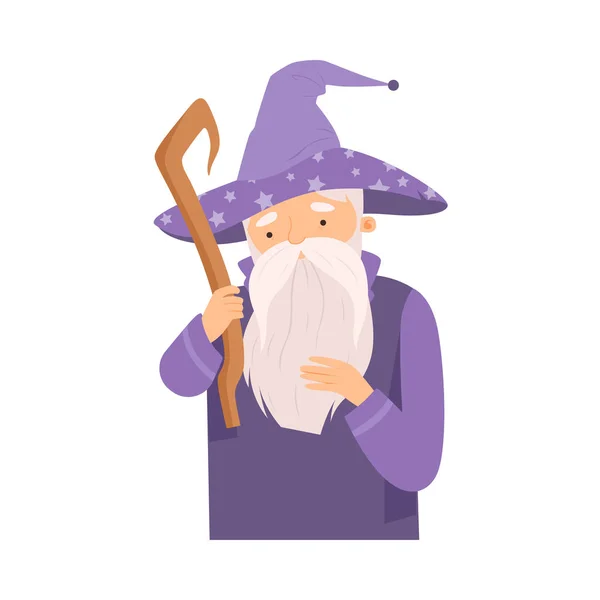 Персонаж мультфильма "Добрый волшебник" из "Иллюстрации вектора сказки" — стоковый вектор