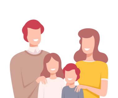 Happy Family Standing Close to Each Other and Spending Time Together During Weekend