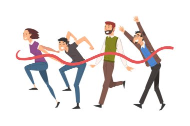 Bitiş çizgisini geçenler, Profesyonel Yarışma ya da Konsept Vektör İllüstrasyonu