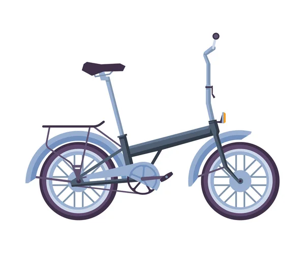 Cykel, Ekologisk Sport Transport, Sidovy Platt Vektor Illustration — Stock vektor