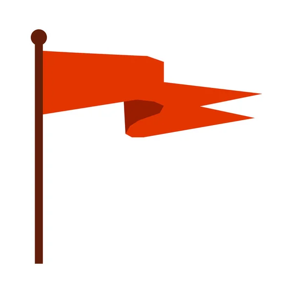 Красный средневековый флаг, королевский геральдический символ, монархия или рыцарство — стоковый вектор