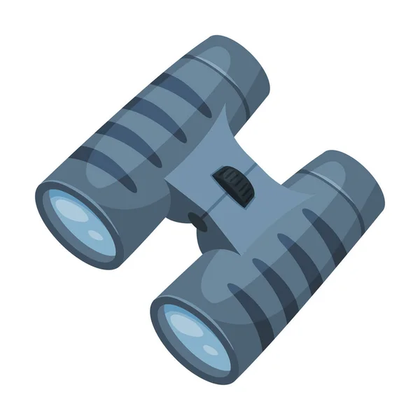 Binoculares de acero modernos Dispositivo óptico, enfoque, espionaje, búsqueda de equipos Vector Illustration — Archivo Imágenes Vectoriales