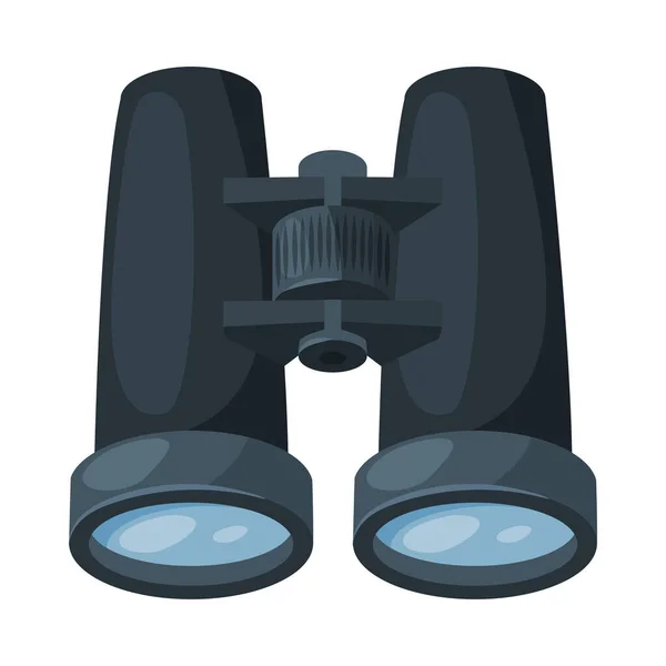 Binoculares Negro Dispositivo óptico, Búsqueda de equipos de vigilancia Vector Ilustración — Archivo Imágenes Vectoriales