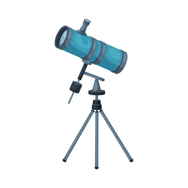 Modern Telescope Optical Device, Astronomy Science Magnifying Equipment Vector Illustration — Stock Vector