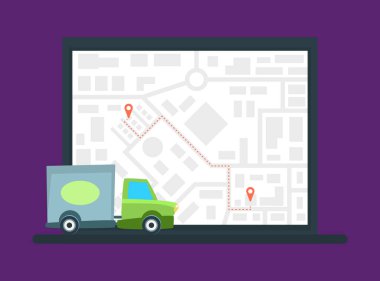 Şehir Haritası Arkaplanı, Teslimat Servis Arabası, Ürün ve Mal Taşıma Taşıma Taşıma Vektörü Resimleri