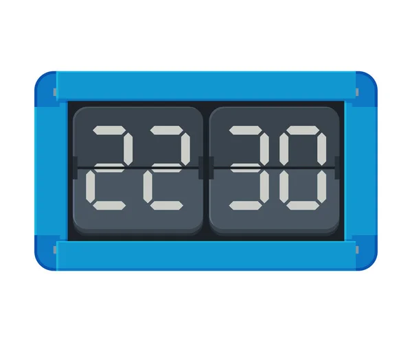 Blaue Vintage Flip Clock, Zeitmessgerät im Retro-Stil Vektor Illustration — Stockvektor