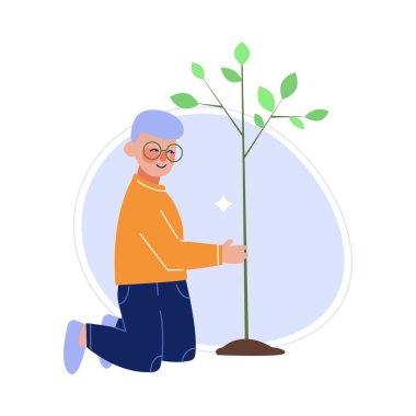 Ağaç Diken Çocuk, Bahçede Gönüllü Gençlik Ya da Park Vektörü İllüzyonu