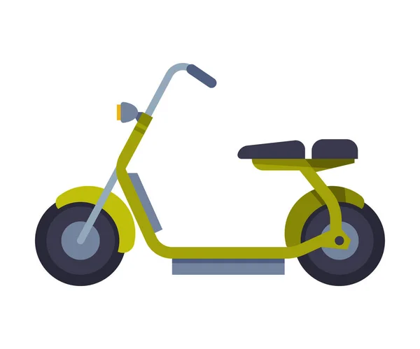 Scooter elétrico na moda, Eco conceito de transporte ilustração vetorial plana — Vetor de Stock