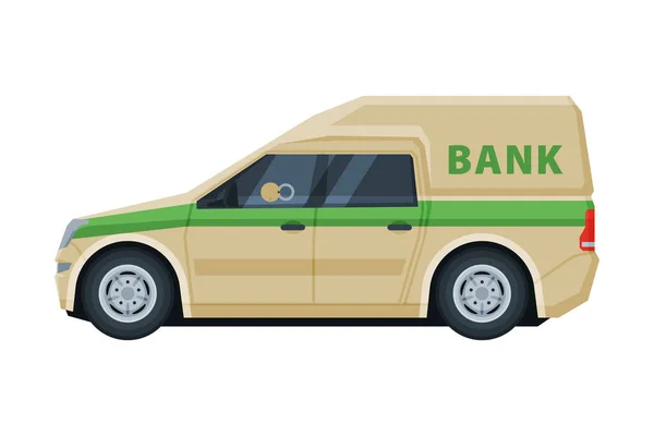 Armored Cash Car, Banking, Currency and Valuables Transportation, Bank Security Finance Service Vector Illustration — Stock Vector