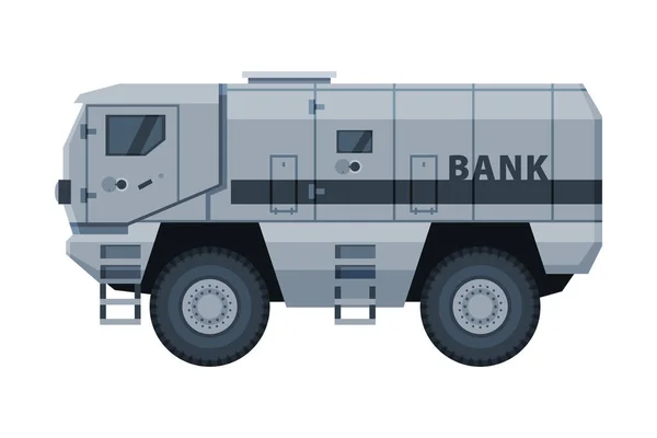 Armored Cash Bank Truck, Banking, Currency and Valuables Transportation, Security Finance Service Vector Illustration — Stock Vector