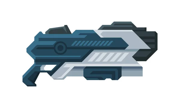 Futuristic Space Blaster, Fantastic Gun, Pistola de Alien, Infantil Pistola Vector Ilustración — Vector de stock