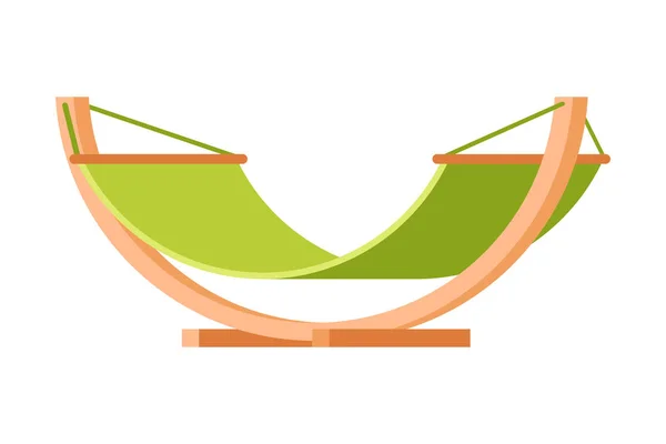 Hamac confortable, illustration vectorielle plate de conception moderne de meubles de jardin — Image vectorielle