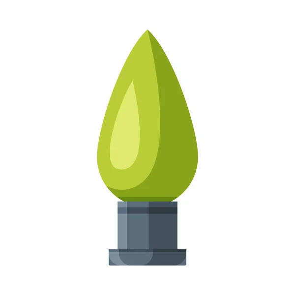 Lampe de jardin, Lanterne verte, Élément de conception décorative pour l'illustration vectorielle plate de jardin — Image vectorielle