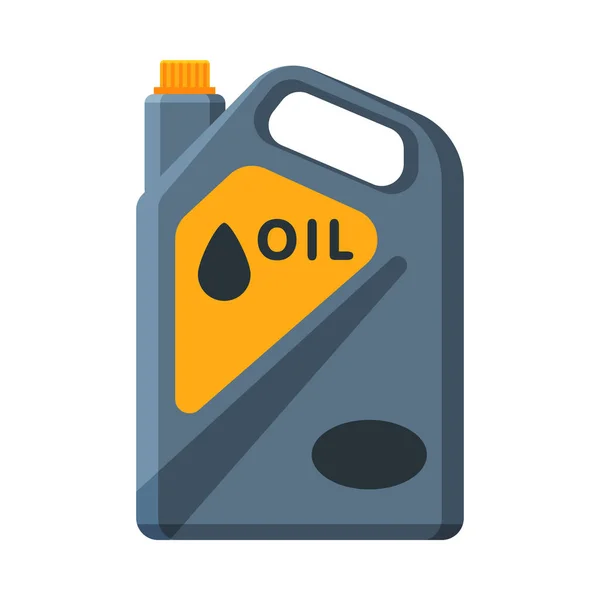 Oil Fuel Jerrycan, Plastic Canister for Gasoline Vector Illustration — Stock Vector