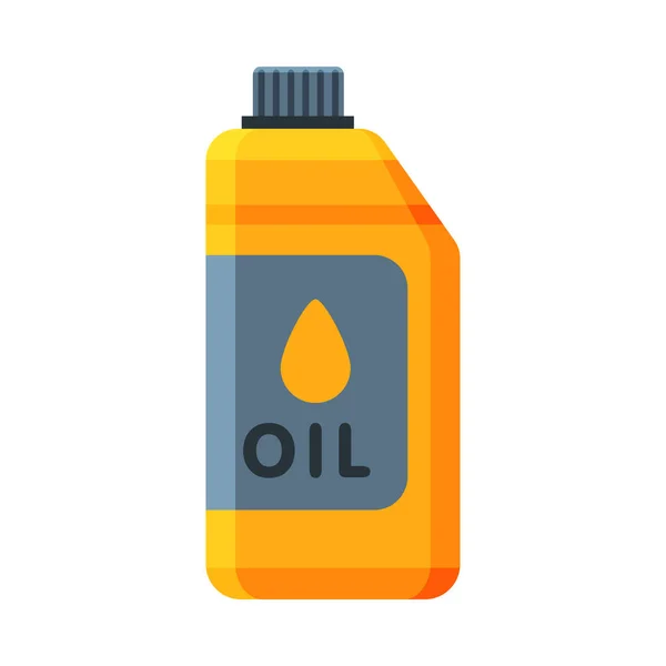 Yellow Oil Fuel Kunststoffkanister für Benzin Vector Illustration — Stockvektor