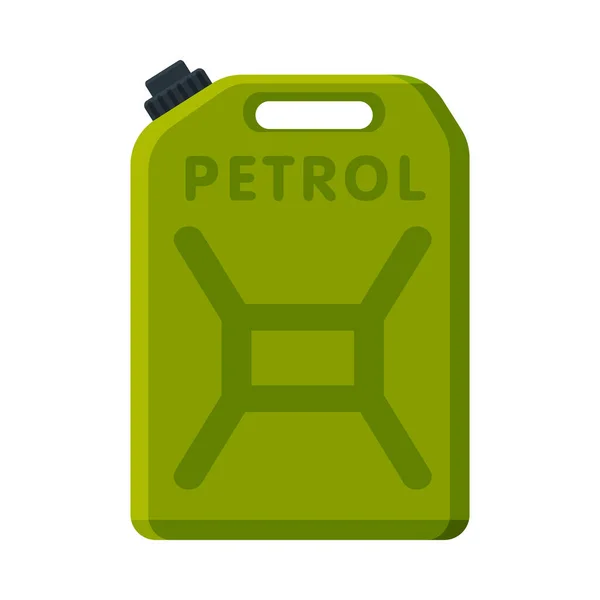 Olja Bränsle Jerrycan, grön behållare för bensin vektor Illustration — Stock vektor