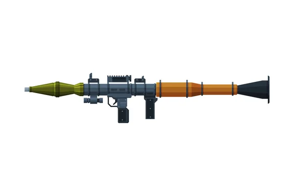 Raketomet odpalovač, vojenský bojový armádní zbraňový objekt plochý styl vektorové ilustrace — Stockový vektor