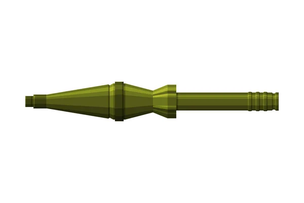 Přenosný raketomet odpalovač vojenské armády objekt plochý styl vektorové ilustrace — Stockový vektor