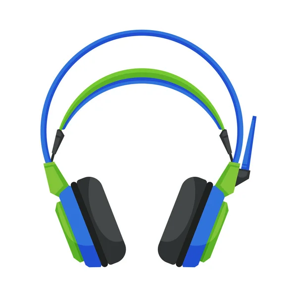 Auriculares inalámbricos, accesorios para escuchar música o juegos Vector Illustration — Vector de stock