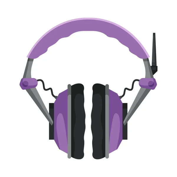 Auriculares inalámbricos para juegos con micrófono, accesorio para escuchar música Vector Illustration — Vector de stock