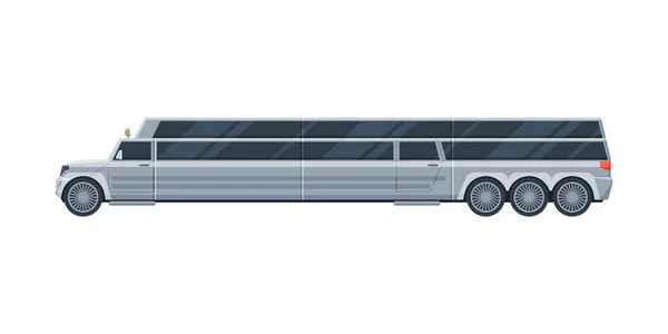 Voiture limousine, Véhicule de luxe Premium, Illustration vectorielle plate vue de côté — Image vectorielle