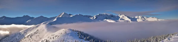 Взимку панорамний вид на заході біля підніжжя гори. Wolowiec пік — стокове фото