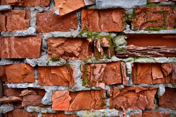 Old brick wall with multicolored bricks — Stock Photo, Image