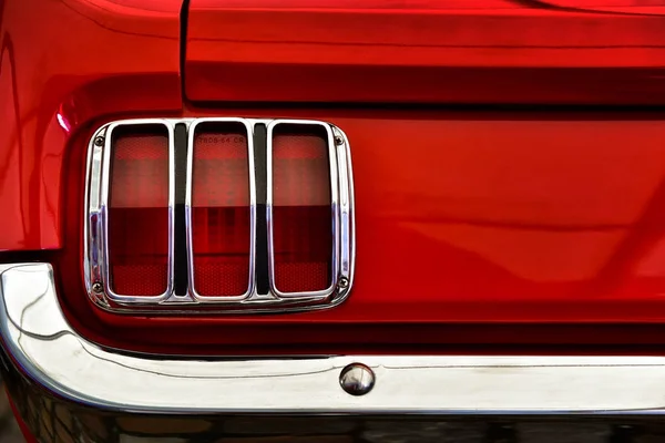 Red vintage classic car rear lights — Stock Photo, Image