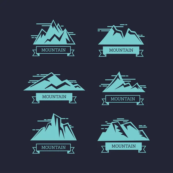 Ilustracja wektorowa sylwetki gór. Góry dla odkryty wypoczynek turystyka travel — Wektor stockowy