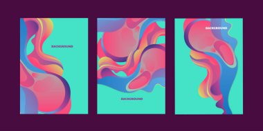 Modern renkli sıvı akış posteri