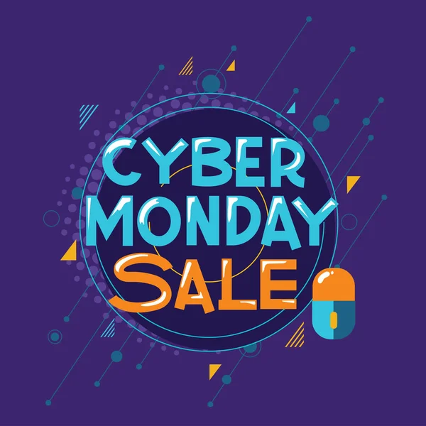 Vorlage Für Den Cyber Monday Verkauf — Stockvektor