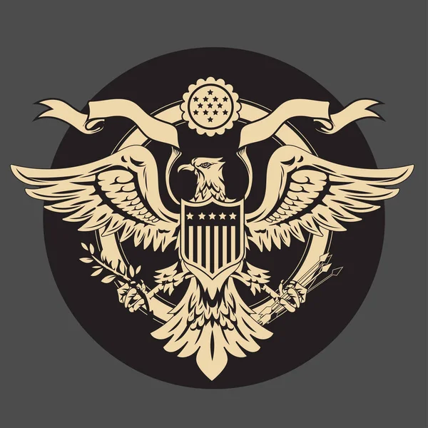 American Eagle Emblem Vector Illustration — Stock Vector