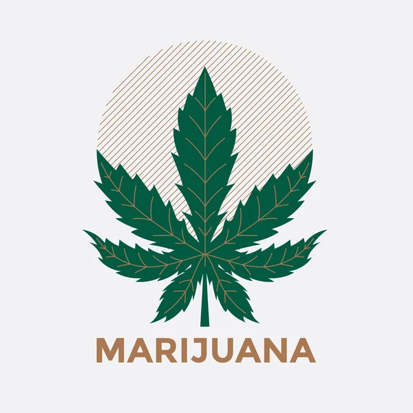 Marihuana Hoja Vectorial Cannabis — Archivo Imágenes Vectoriales