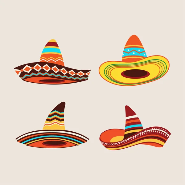 Chapéu Cinco Mayo Ilustração Vetor Sombrero Mexicano — Vetor de Stock