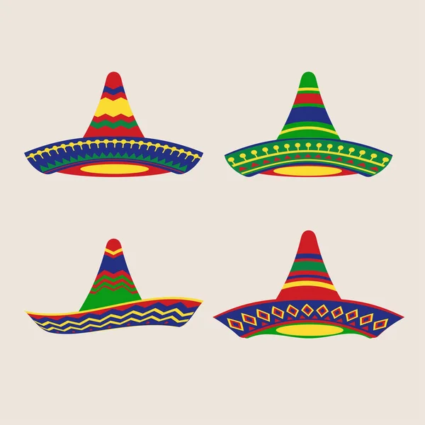 Шляпа Синко Майо Векторная Иллюстрация Мексиканского Сомбреро — стоковый вектор
