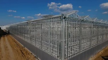 Seralarda sebze ile havadan görünümü