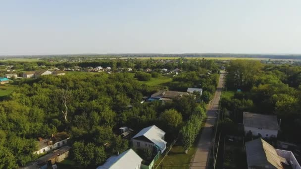 Vista aerea del villaggio residenza estiva — Video Stock