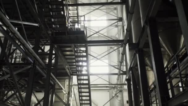 Industrial interior, production of ceramic tiles, modern factory interior — Stock Video